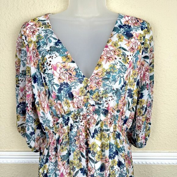 Taylor Dresses & Skirts - Taylor SZ 8 Chiffon Midi Cottage Fairy Floral Layerd Artsy Dress Empire Waist